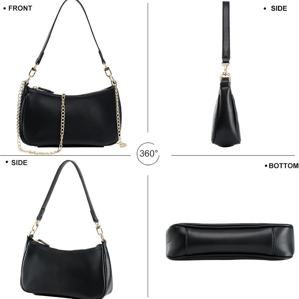 Shoulder Bag for Women with 2 Removable Straps and Zipper Closure Crossbody Bags - Picture 5 of 7